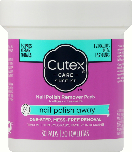 Cutex Remover Pads, Nail Polish