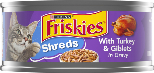 Friskies Cat Food, with Turkey & Giblets in Gravy