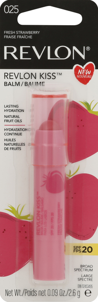 Revlon Balm, Fresh Strawberry 025, Broad Spectrum SPF 20