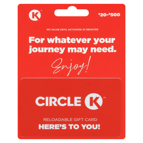 Circle K Gift Card, $20-$500