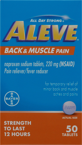 Aleve Back & Muscle Pain, 220 mg, Tablets
