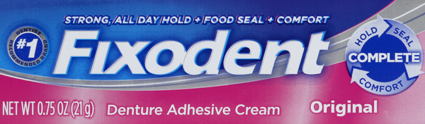 Fixodent Denture Adhesive Cream, Orginal