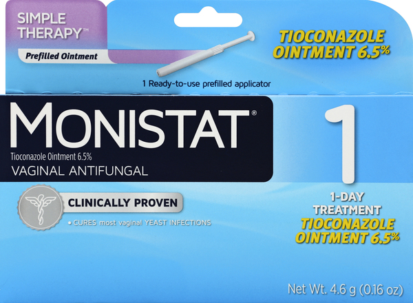 Monistat Vaginal Antifungal, 1 Day Treatment, Prefilled Applicator