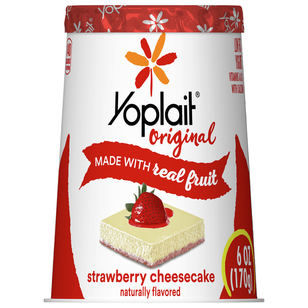 Yoplait Yogurt, Low Fat, Strawberry Cheesecake