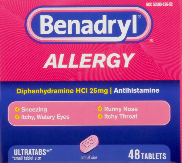 Benadryl Allergy, 25 mg, Tablets