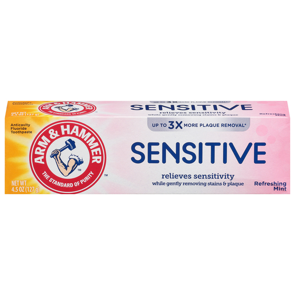 Arm & Hammer Toothpaste, Sensitive, Refreshing Mint