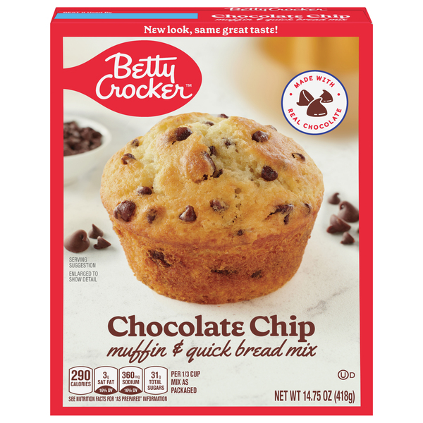Betty Crocker Muffin & Quick Bread Mix, Chocolate Chip