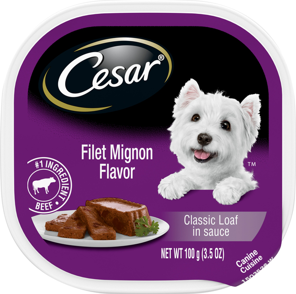 Cesar Canine Cuisine, Filet Mignon Flavor, Classic Loaf in Sauce