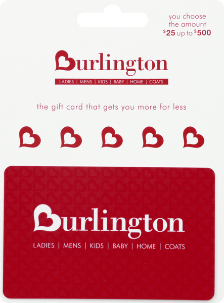 Burlington Coat Factory Gift Card $25-$500