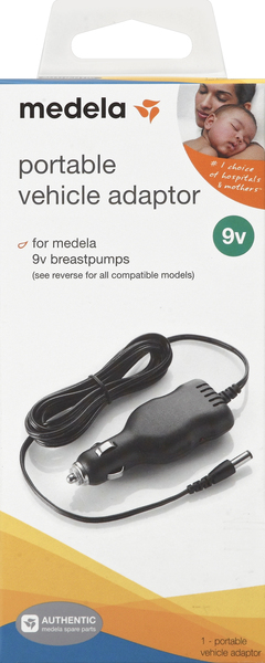 Medela Portable Vehicle Adaptor, 9 V