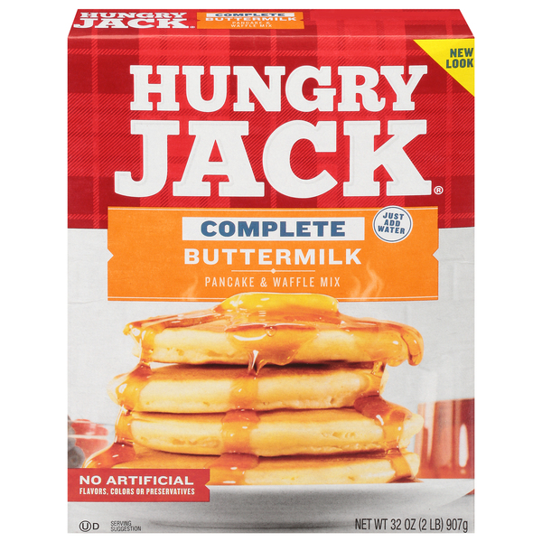 Hungry Jack Pancake & Waffle Mix, Complete, Buttermilk