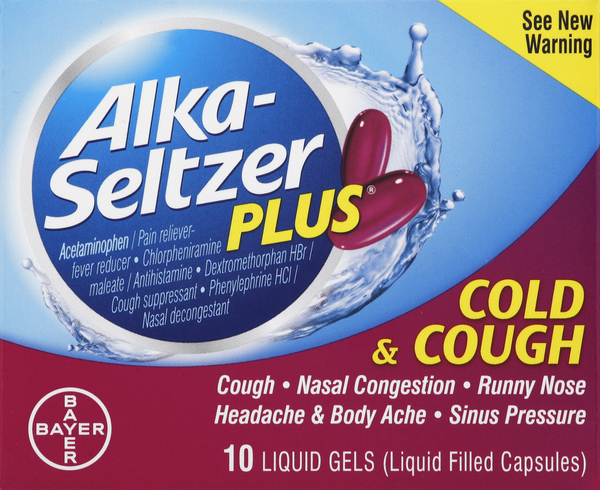 Alka-Seltzer Cold & Cough, Liquid Gels