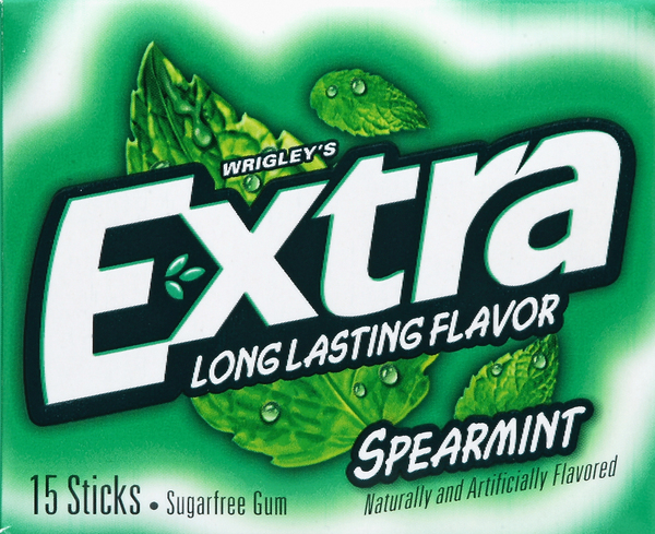 Extra Gum, Sugarfree, Spearmint