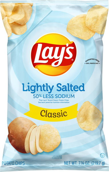Lays Potato Chips, Classic, Lightly Salted