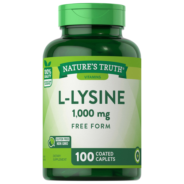 Nature's Truth L-Lysine, Free Form, 1000 mg, Caplets
