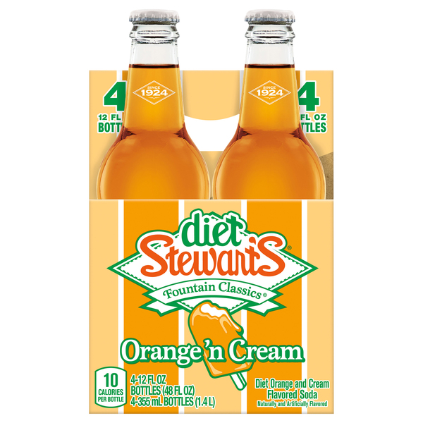 Diet Stewart's Soda, Diet, Orange & Cream Flavored