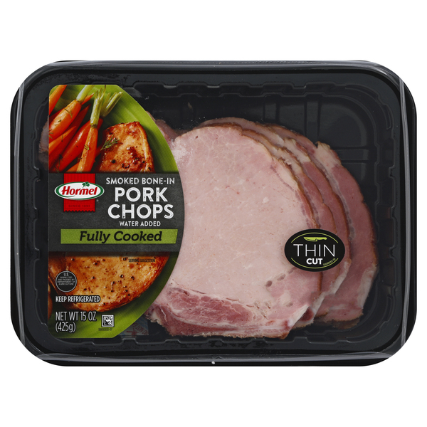 Hormel Pork Chops, Smoked Bone-In, Thin Cut