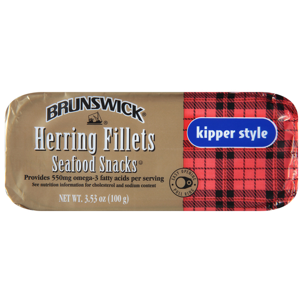 Brunswick Seafood Snacks, Herring Fillets, Kipper Style