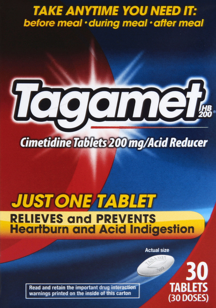 Tagamet Acid Reducer, 200 mg, Tablets