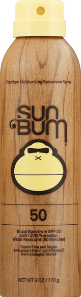 Sun Bum Sunscreen Spray, Premium Moisturizing, Broad Spectrum SPF 50