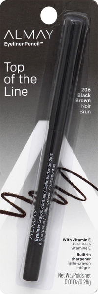 Almay Eyeliner Pencil, Black Brown 206