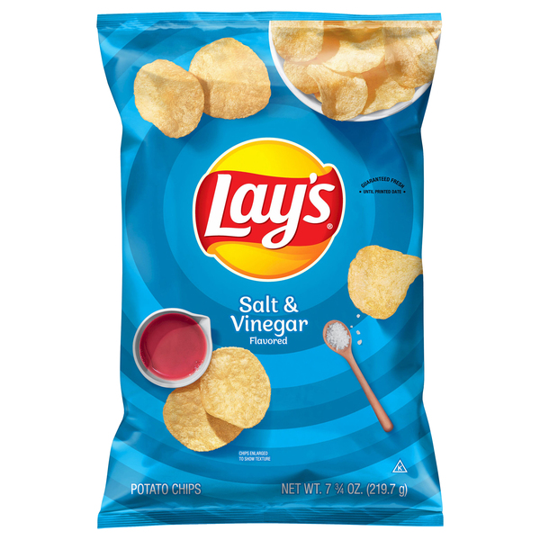 Lays Potato Chips, Salt & Vinegar Flavored