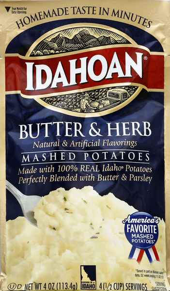 Idahoan Mashed Potatoes, Butter & Herb