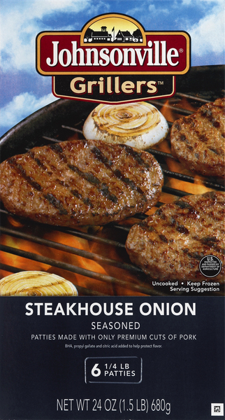 Johnsonville Patties, Steakhouse Onion Seasoned