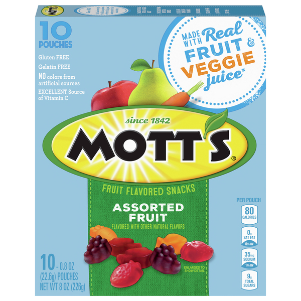 Mott's Fruit Flavored Snacks, Assorted Fruit