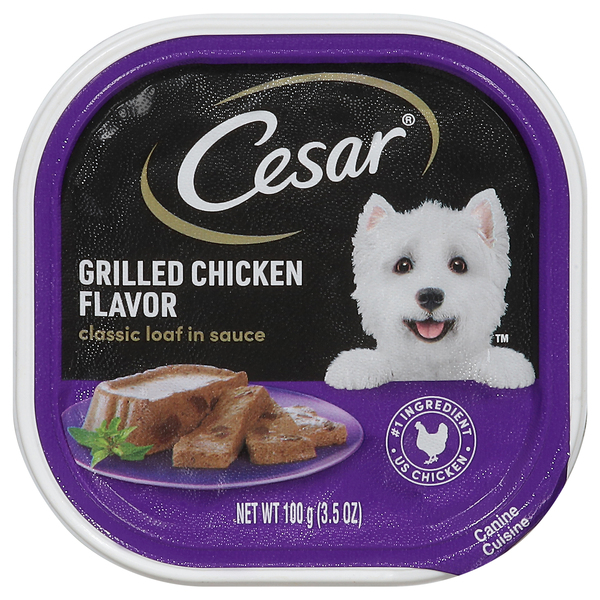 Cesar Canine Cuisine, Grilled Chicken Flavor, Classic Loaf in Sauce