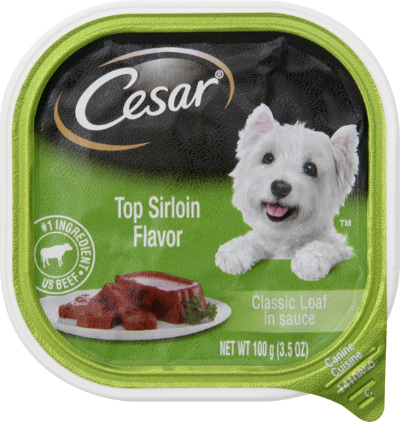 Cesar Canine Cuisine, Top Sirloin, Classic Loaf in Sauce