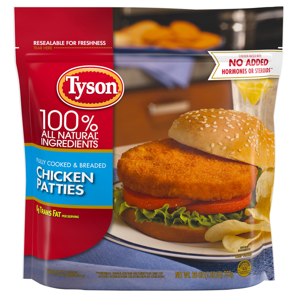 Tyson Tyson Fully Cooked Chicken Patties, 26 oz. (Frozen)