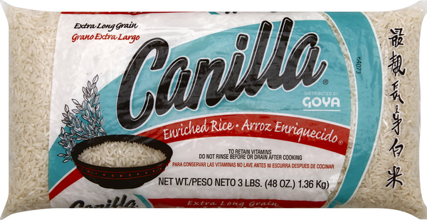 Canilla Rice, Enriched, Extra Long Grain