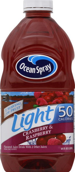 Ocean Spray Juice Drink, Light, Cranberry & Raspberry