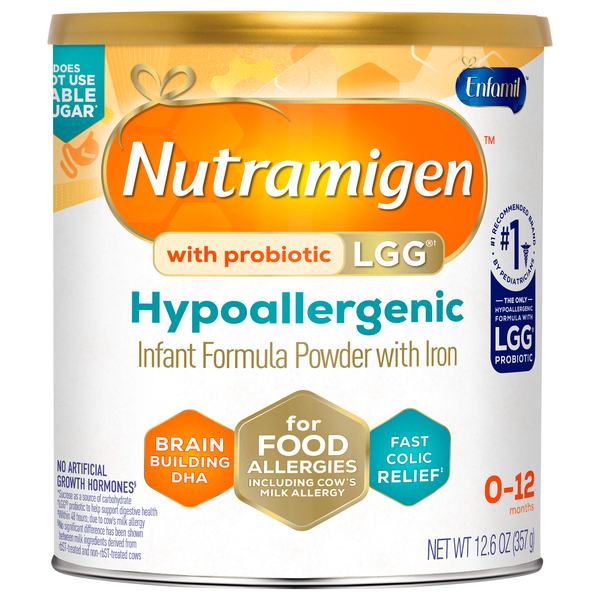 Nutramigen Infant Formula with Iron, Powder, Hypoallergenic, 0-12 Months