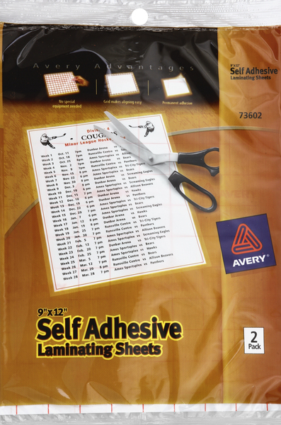 Avery Laminating Sheets, Self Adhesive « Discount Drug Mart