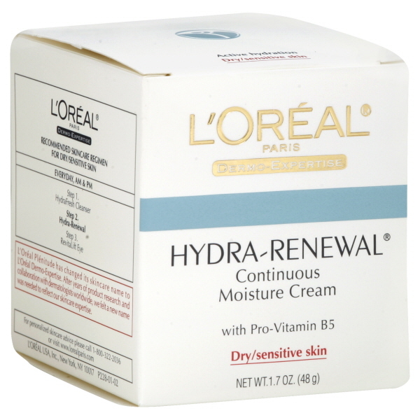 L'Oreal Continuous Moisture Cream, with Pro-Vitamin B5, Dry/Sensitive Skin