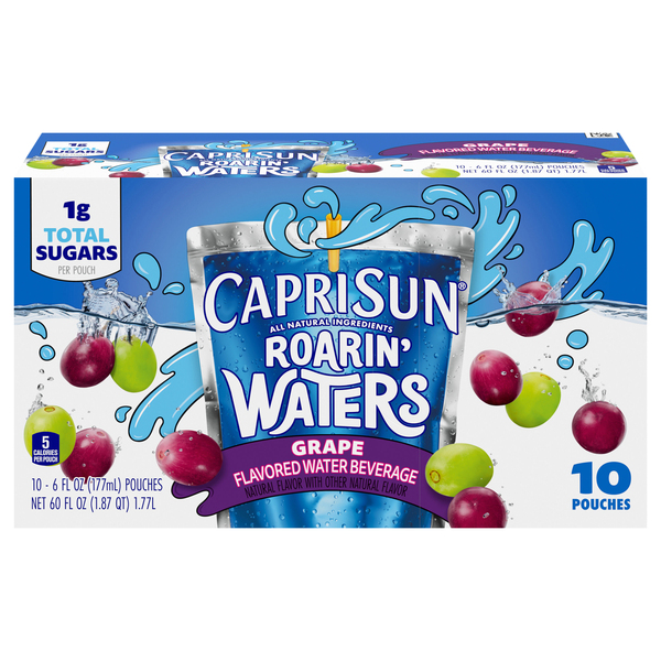 Capri Sun Flavored Water Beverage, Grape