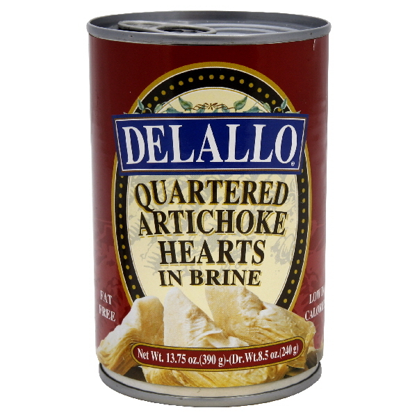 Delallo Artichoke Hearts, Quartered, in Brine
