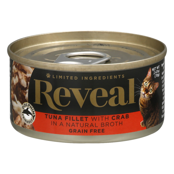 Reveal Cat Food, Grain Free, Tuna Fillet with Crab