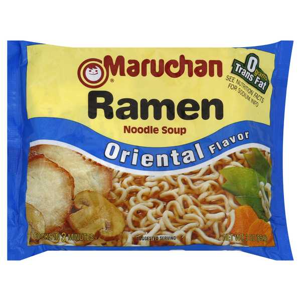 Maruchan Soup, Ramen Noodle, Oriental Flavor