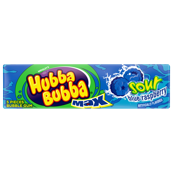 Hubba Bubba Bubble Gum, Sour Blue Raspberry, Max