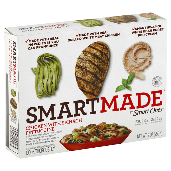 SmartMade Chicken with Spinach Fettuccine