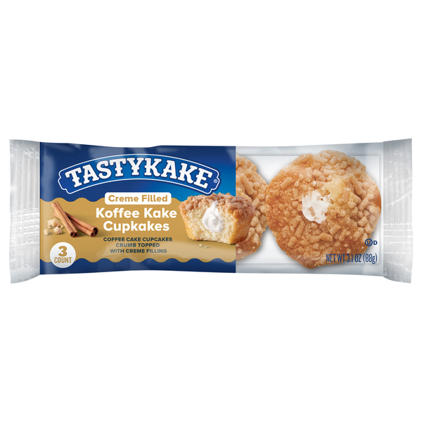 Tastykake Cupkakes, Koffee Kake, Creme Filled