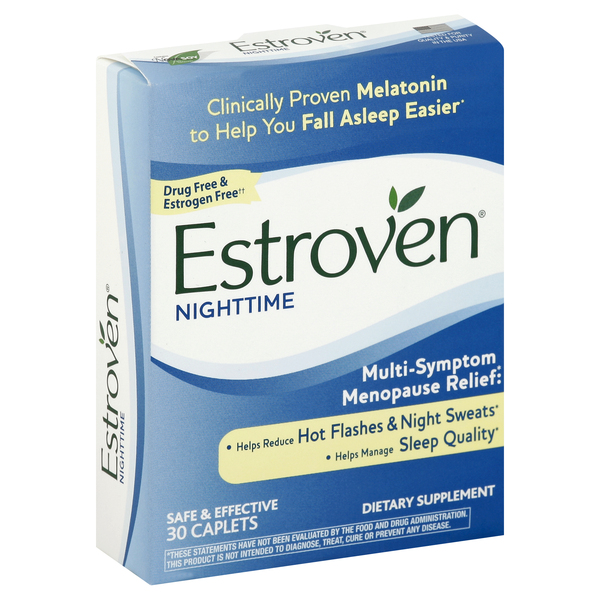 Estroven Menopause Relief, Multi-Symptom, Nighttime, Caplets