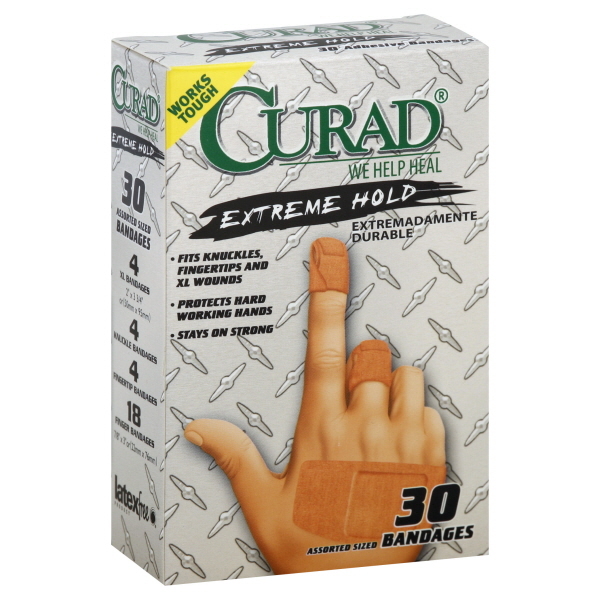 CURAD Bandages, Extreme Hold, Assorted Sized