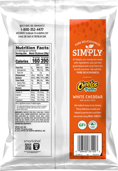 CHEETOS® Simply Puffs White Cheddar Cheese Flavored Snacks