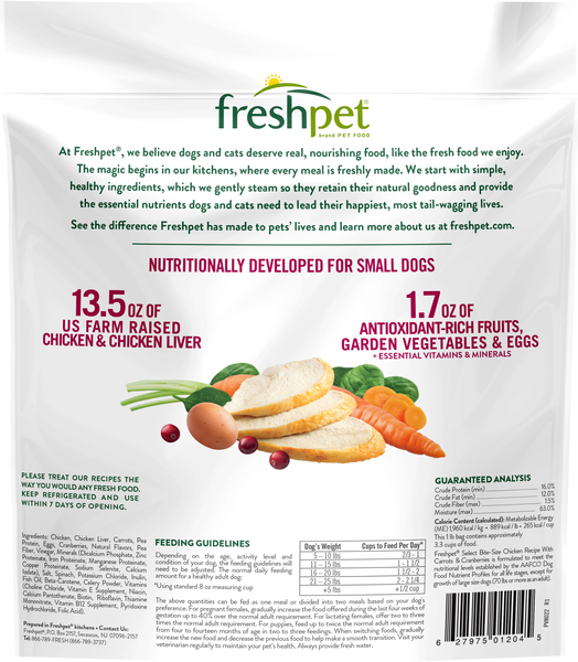 Freshpet Select Small Dog Bite Sized Chicken Recipe Wet Dog Food