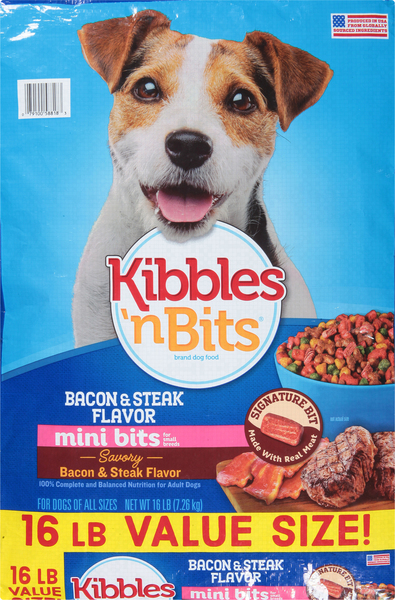 Kibbles n Bits Dog Food Bacon Steak Flavor Mini Bits Value Size Discount Drug Mart