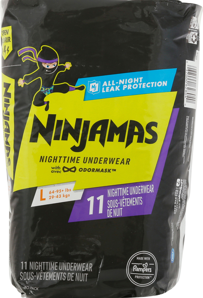 Ninjamas Nighttime Underwear, L (64-95+ lbs), Jumbo Pack « Discount Drug  Mart
